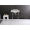 Kingston Brass 30 Carrara Marble Console Sink with Acrylic Legs, Marble WhiteBrushed Brass LMS30MA7 - alternate 2